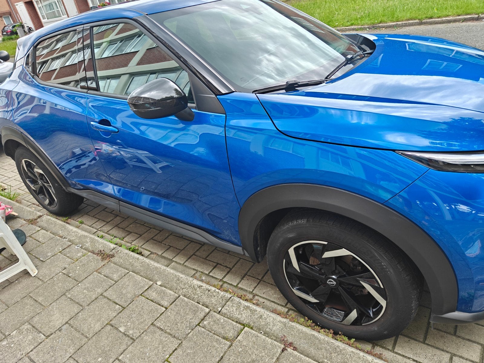 Nissan Juke, blauw, Auto's, Nissan, Blauw, Leder en Stof, 360° camera, 5 deurs