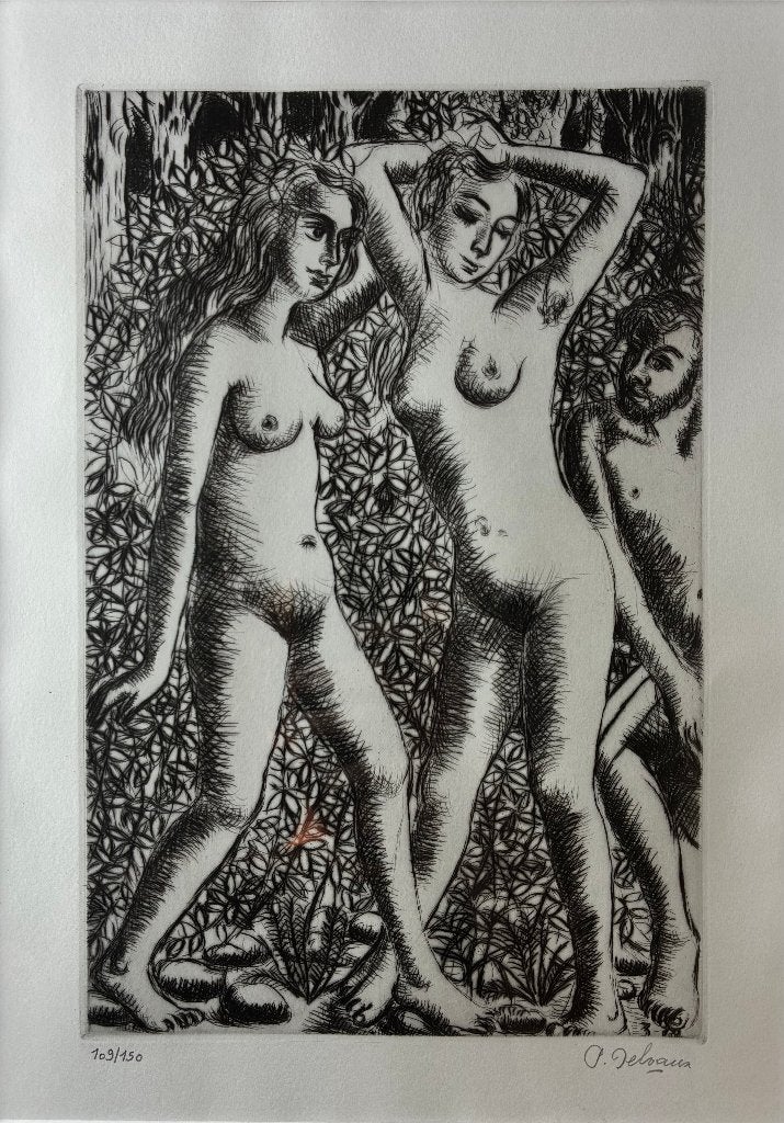 Ets Paul Delvaux, Antiek en Kunst, Kunst | Etsen en Gravures, Ophalen of Verzenden, Ets, Genummerd