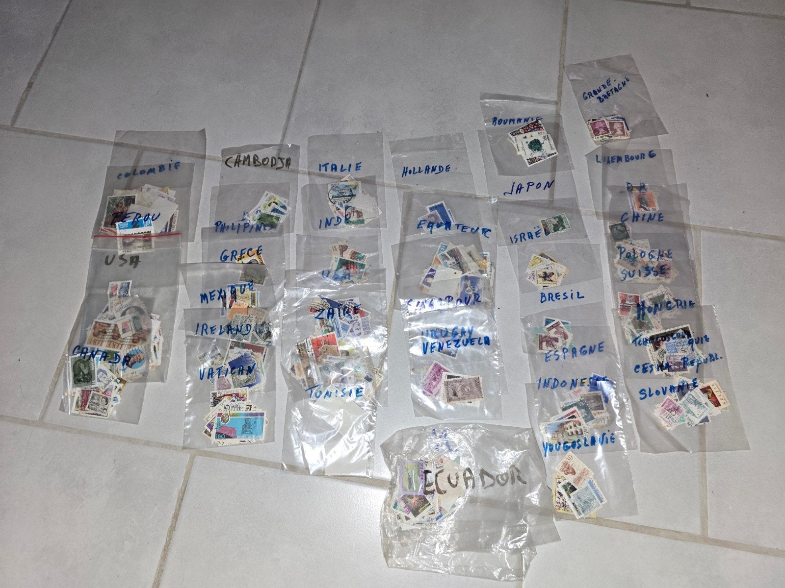 Postzegels binnen en buitenland, Ophalen, Gestempeld