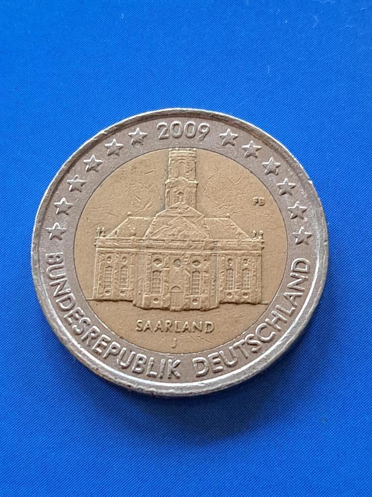 2009 J Allemagne 2 euros Sarre Hambourg, Envoi, Allemagne, 2 euros, Monnaie en vrac