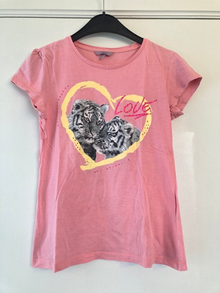 Roze t-shirt 'love' - OVS - 13-14 jaar, Enlèvement ou Envoi, Chemise ou À manches longues, OVS, Utilisé