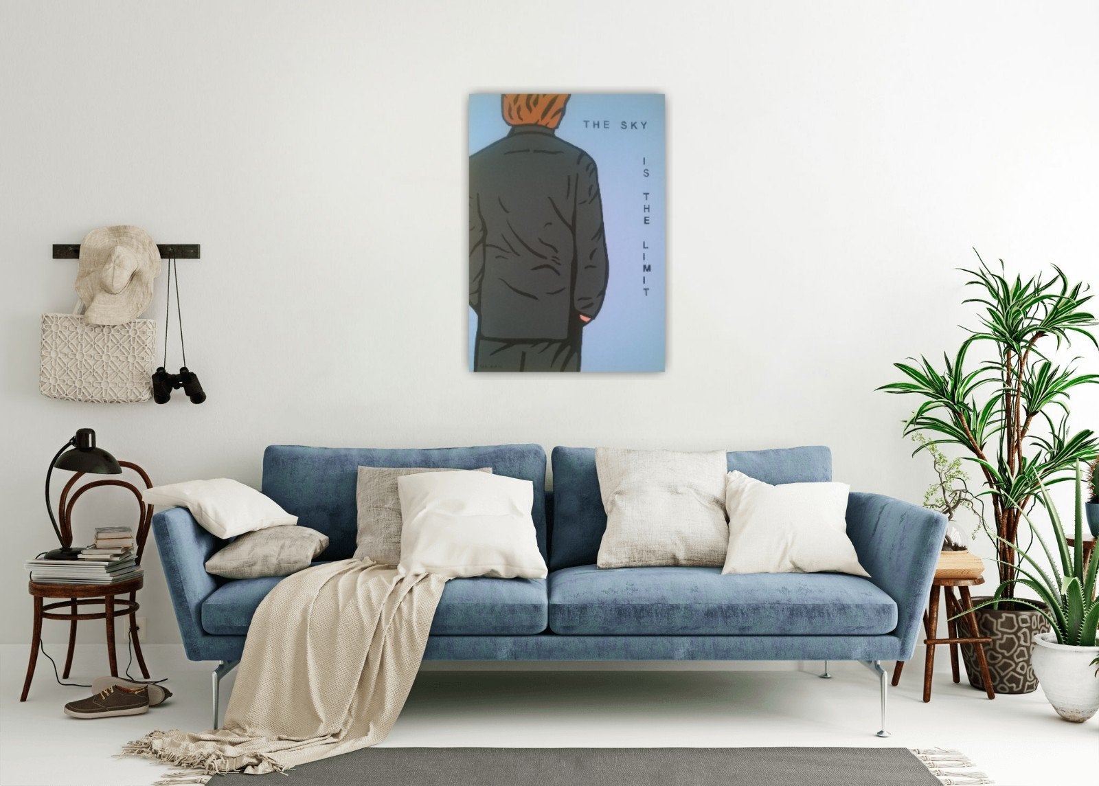 Schilderij: "The sky is the limit". 70/50 cm, Enlèvement ou Envoi, Plastique