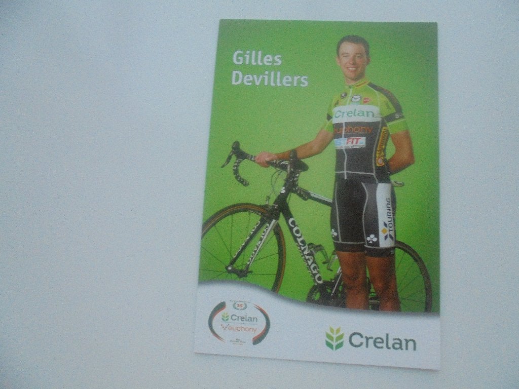 wielrenner-gilles devillers, Verzamelen, Foto's en Prenten, Verzenden, 1980 tot heden, Zo goed als nieuw, Foto