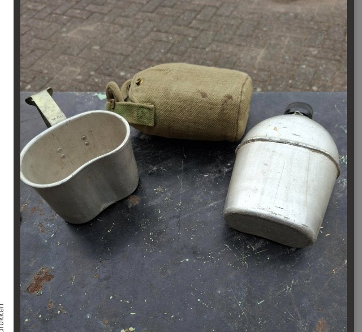 A B L WATERFLES  + DRINKBEKER, Ophalen of Verzenden, Overige soorten, Overige typen