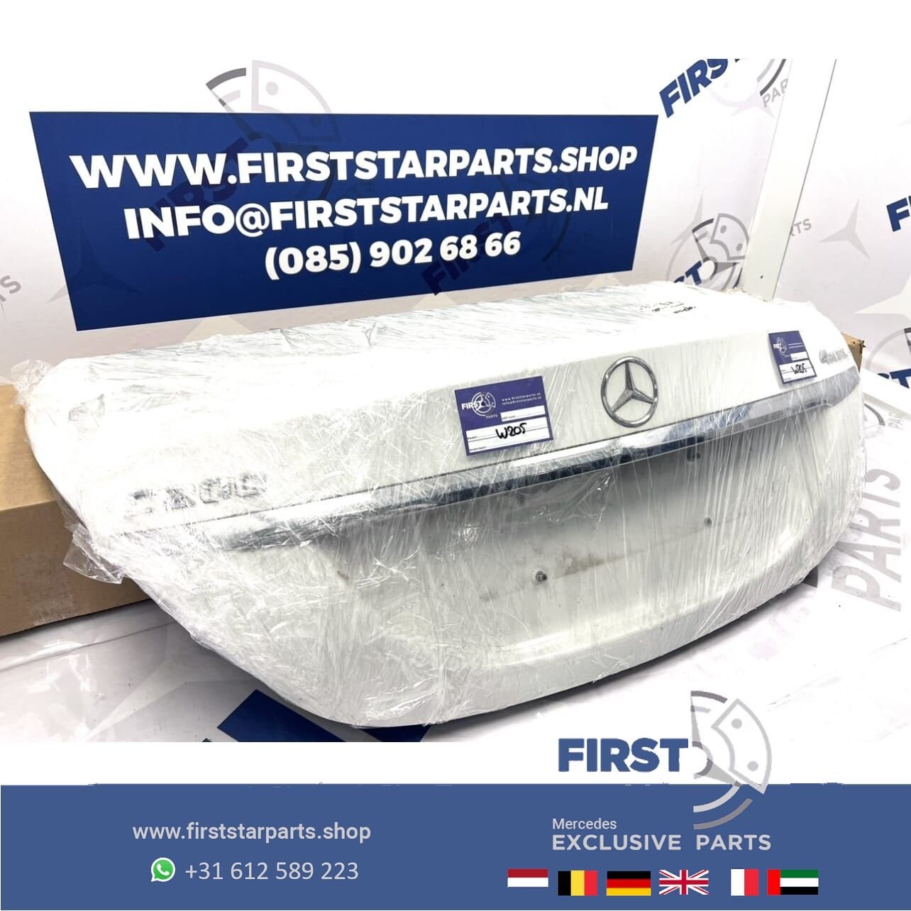 W205 C KLASSE ACHTERKLEP COMPLETE KOFFERKLEP KOFFERBAK origi, Auto-onderdelen, Gebruikt, Ophalen of Verzenden, Achter, -