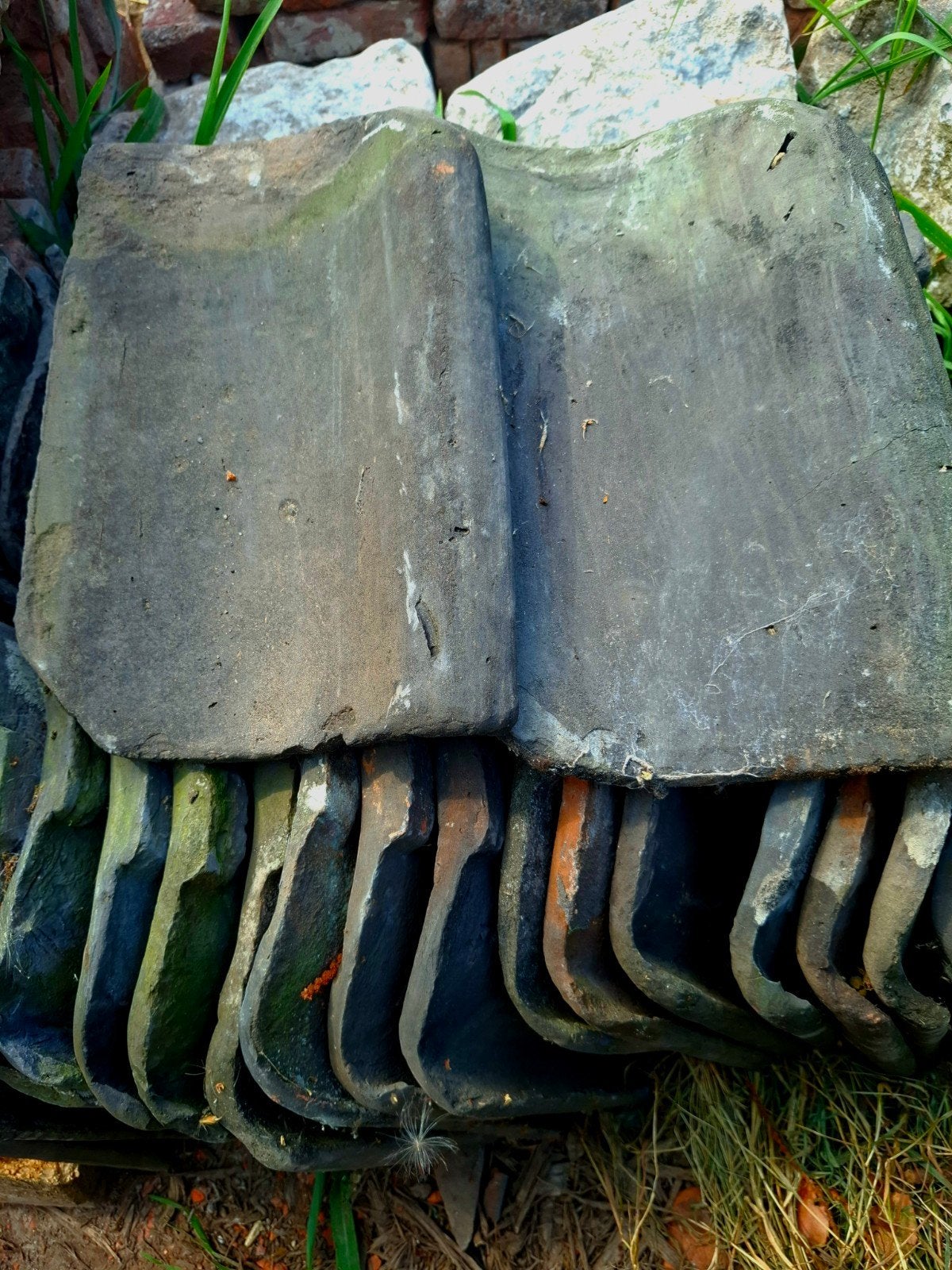 Boomse pannen, Doe-het-zelf en Bouw, Ophalen, Blauw, Dakpannen