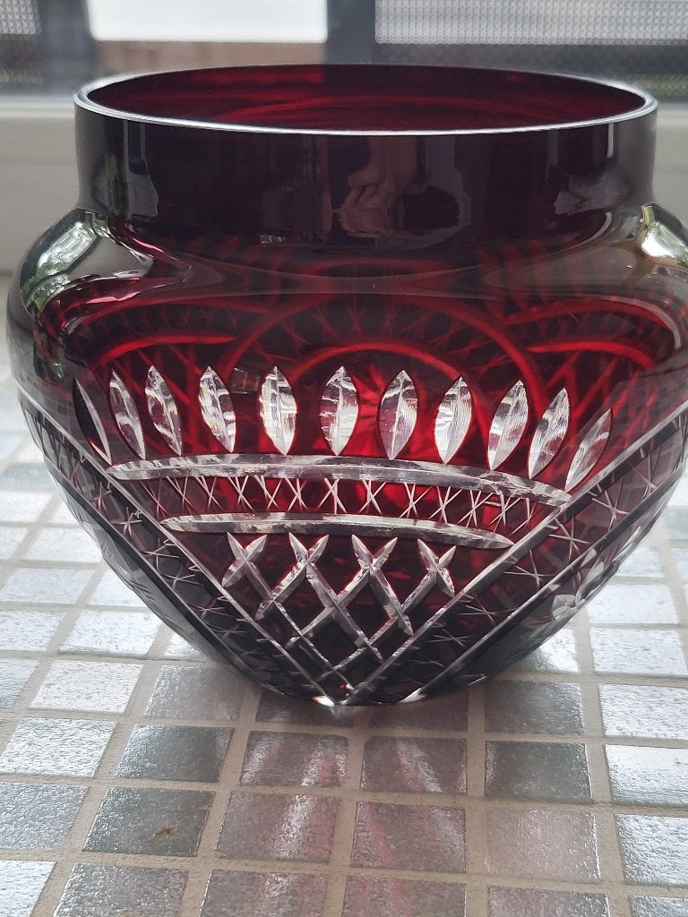 Robijn rode geslepen bowl, Ophalen of Verzenden
