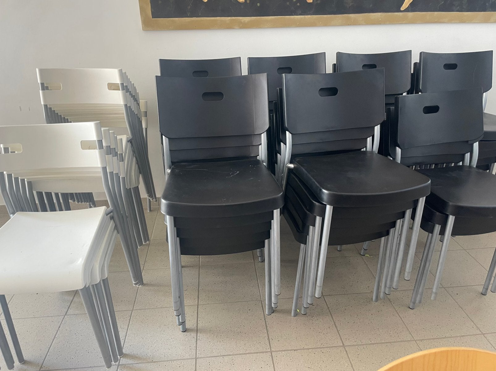 Set van 48 IKEA stoelen, Ophalen, Overige materialen, Gebruikt, Zwart