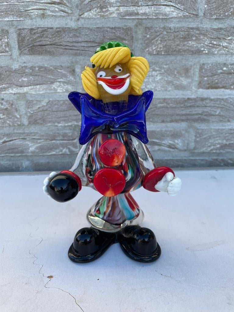 clown de Murano - 21 cm, Antiquités & Art, Enlèvement ou Envoi