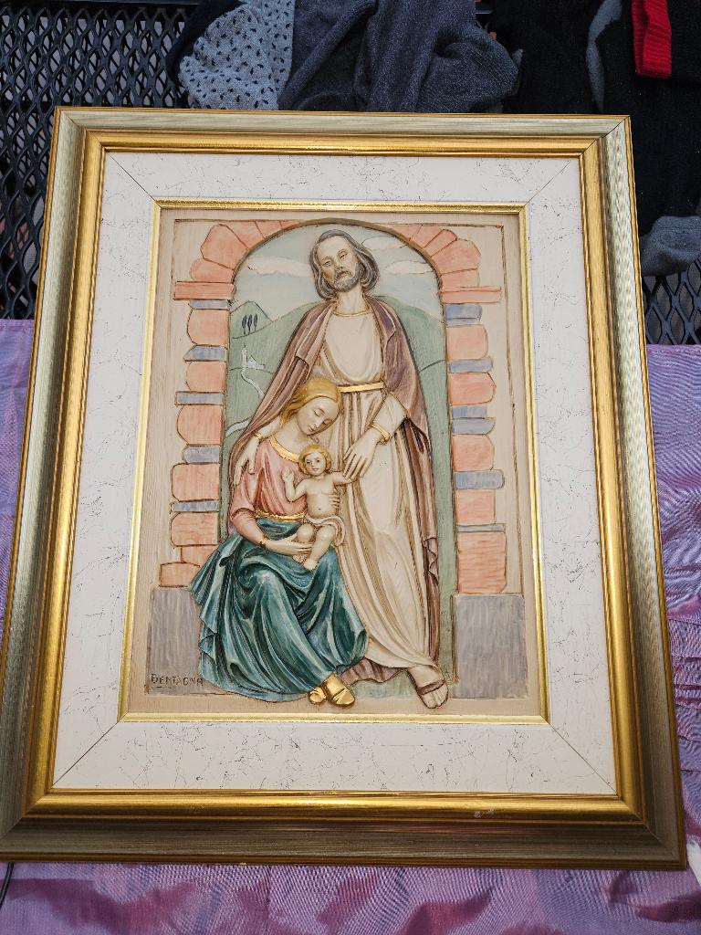 bas-reliëf muurdecoraties 'Bertagna', Enlèvement ou Envoi, Décoration murale, Religion, 50 - 100 cm