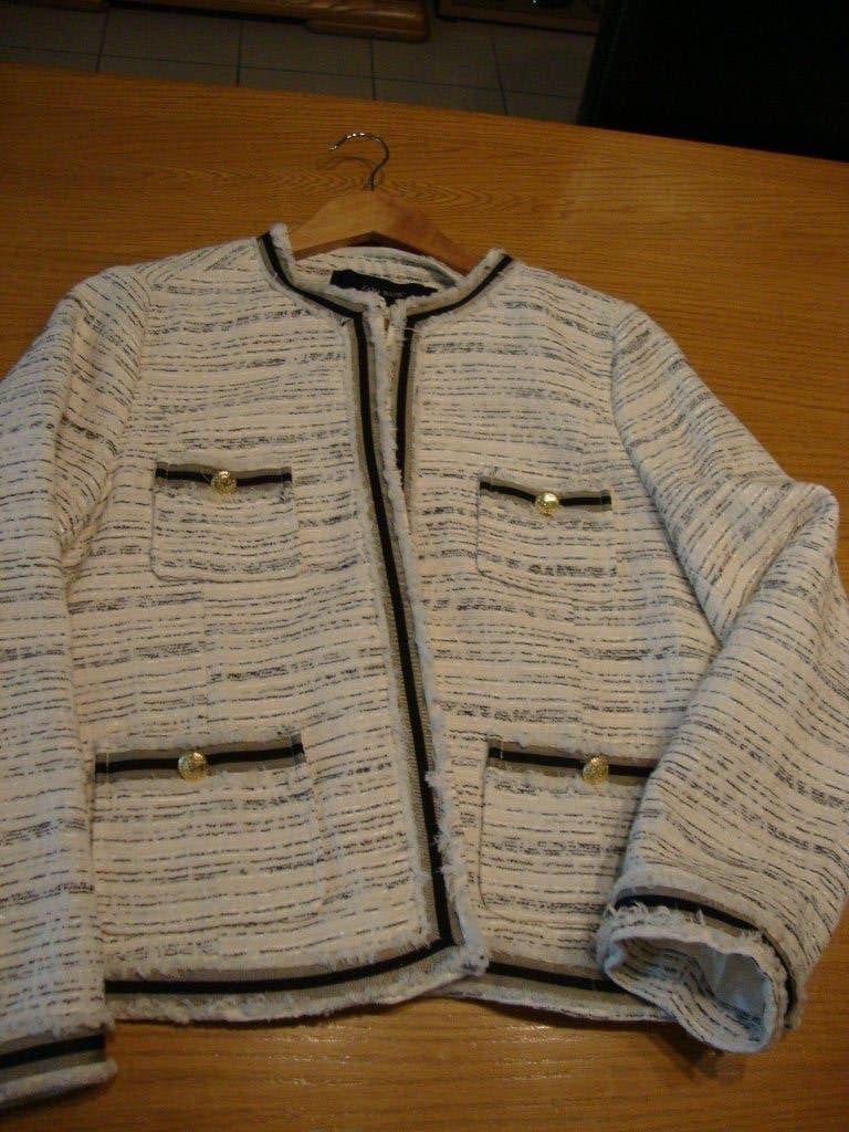 blazer creme Zara, Overige kleuren, Zara., Maat 42/44 (L), Nieuw