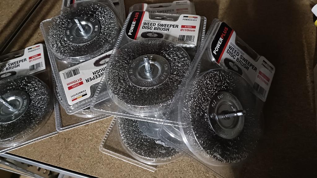 10 Brosses de désherbage acier Ø 110mm - VARO POWACG1511, Enlèvement ou Envoi, Neuf, Power plus
