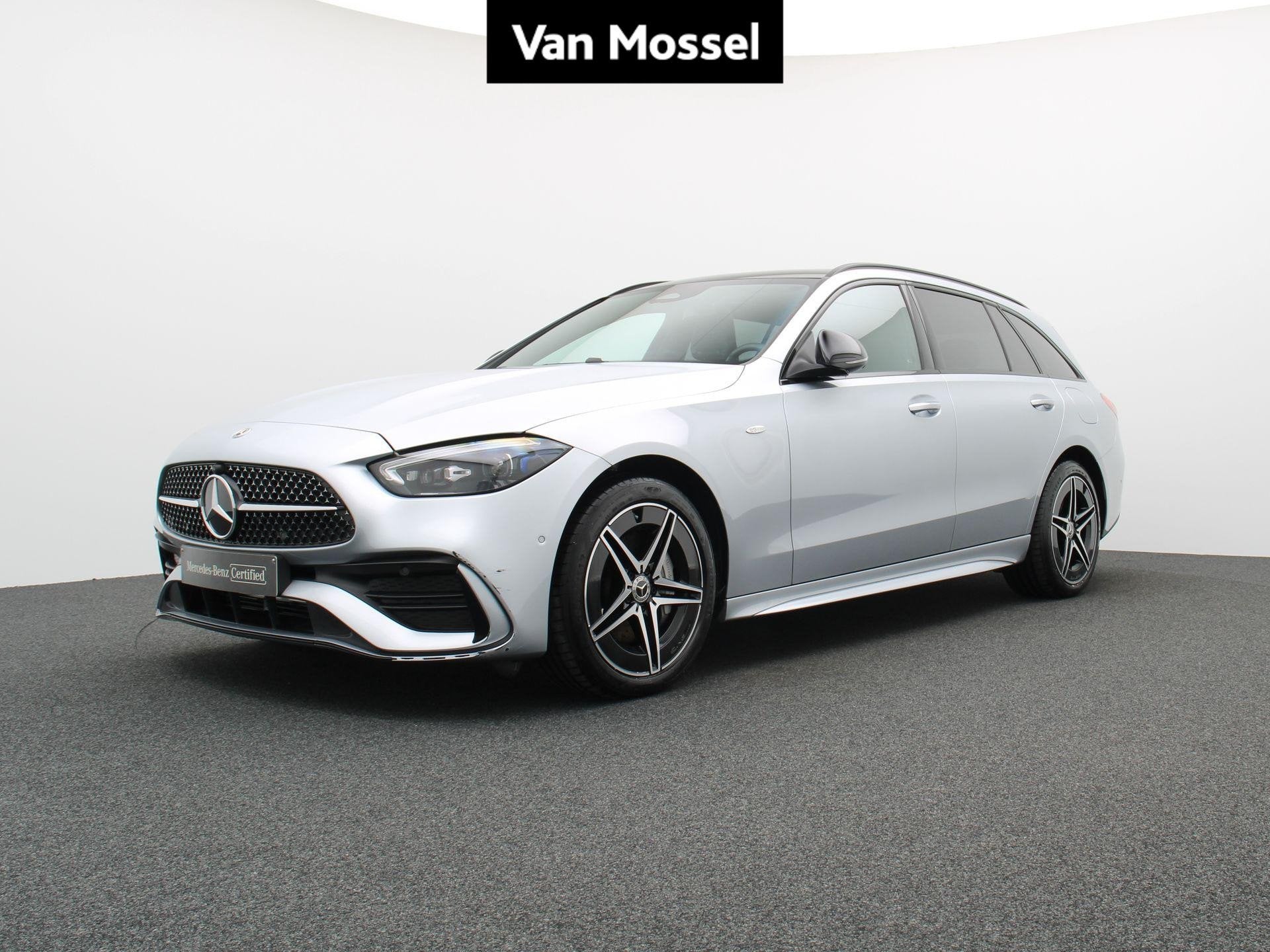 Mercedes-Benz C 300 e AMG Line Estate + PANORAMISCH DAK + DI, Automaat, Dealer onderhouden, Zwart, 4 cilinders