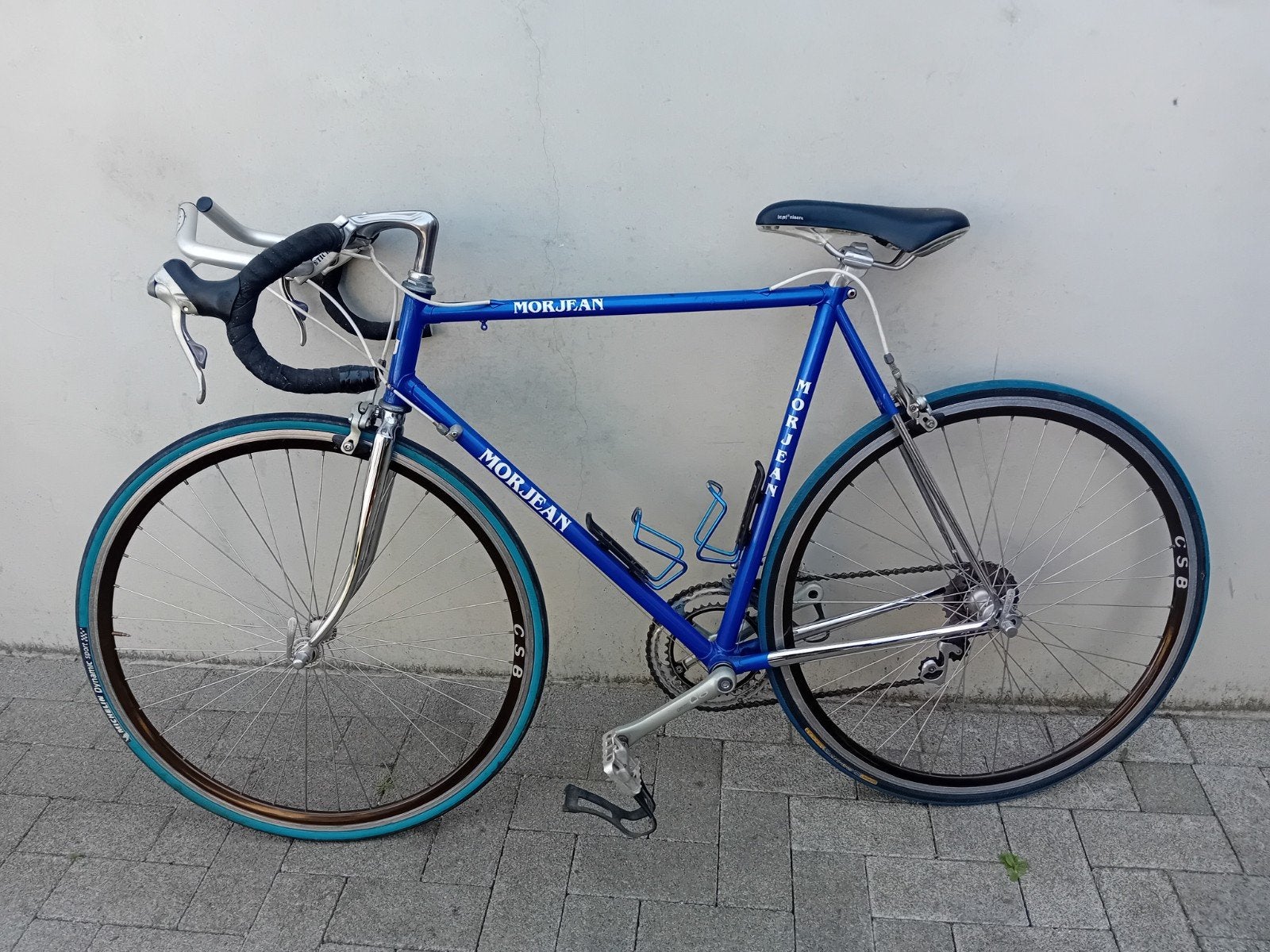 Retro stalen koersfiets Morjean 28inch 2x7speed Shimano 105, Fietsen en Brommers, 28 inch, Gebruikt, Staal, Velgrem