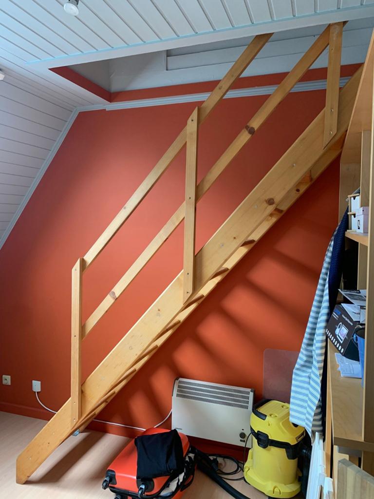 Houten trap, Ophalen, Gebruikt, Trap, 2 tot 4 meter