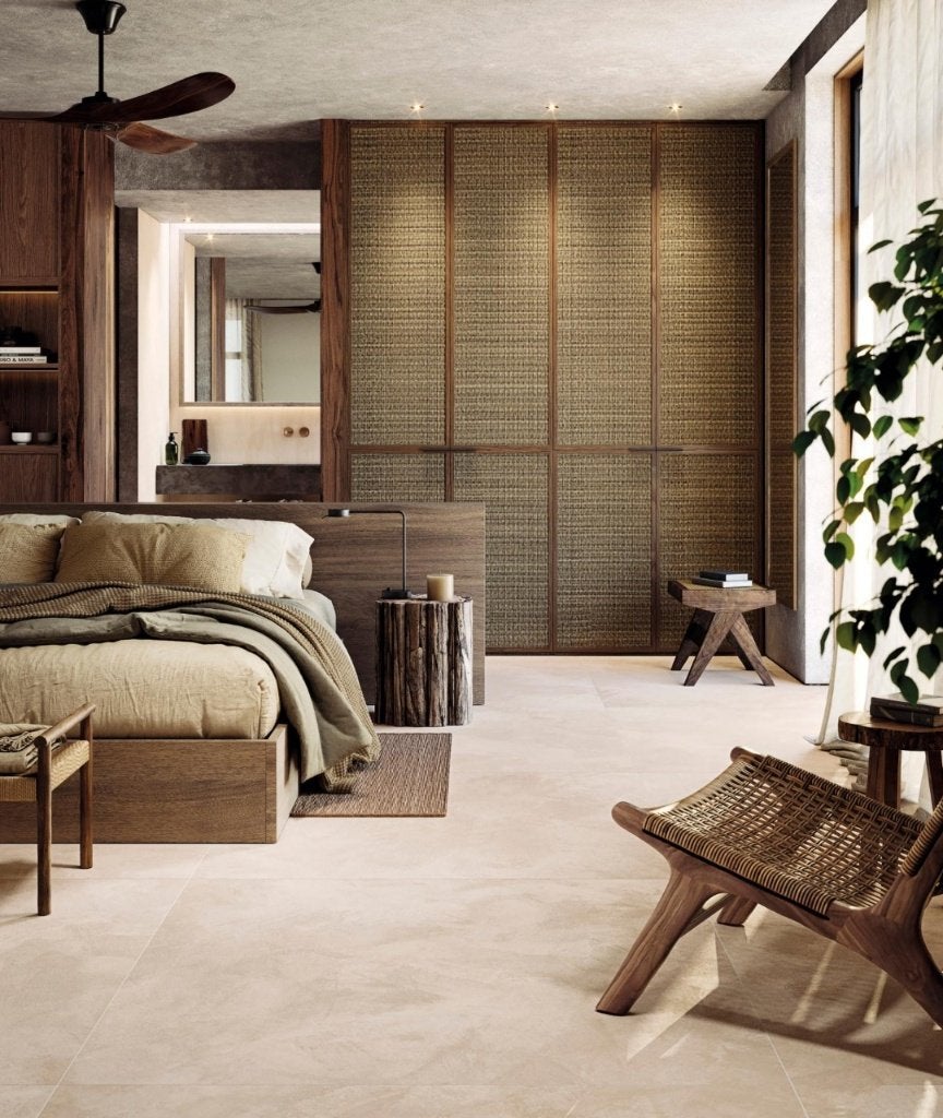-50% 17m2 Porcelanosa Santorini Taupe MattRect 120x120 8.5mm, Ophalen, 60 cm of meer, Nieuw, 10 m² of meer