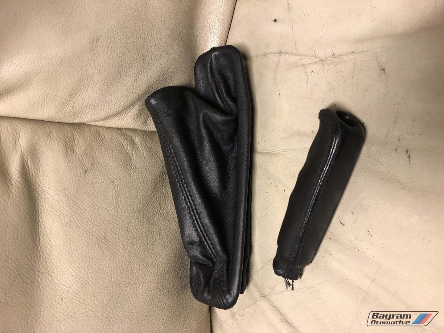 Bmw E36 M3 zwart lederen handremhoes en pook coupe 3-serie, Auto-onderdelen, Gebruikt, -, -, Ophalen of Verzenden