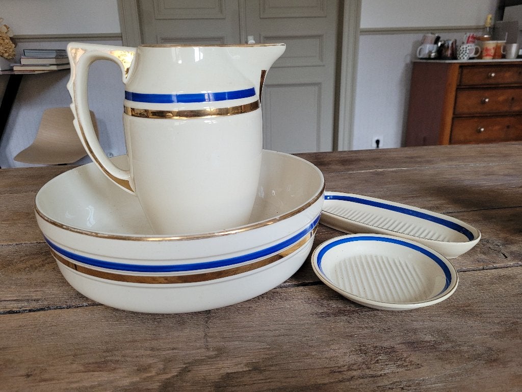 Ensemble de toilette ancien - Céramique moulin des loups, Enlèvement