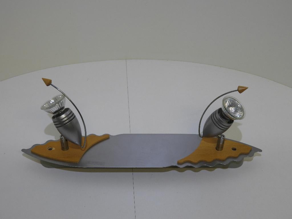 Verlichtings Rail met 2 Led Spots, Metaal of Aluminium, Ophalen of Verzenden, Zo goed als nieuw, Led