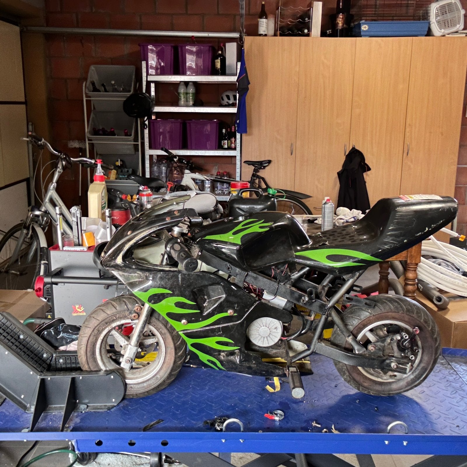 Minibike project, Ophalen, Gebruikt