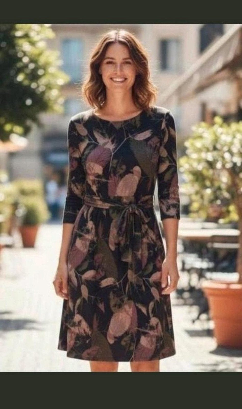SOPHIA Jurk Maat S Valt Groter - In prima Staat✨️✨️, Kleding | Dames, Maat 38/40 (M), Bruin, Sophia, Ophalen of Verzenden