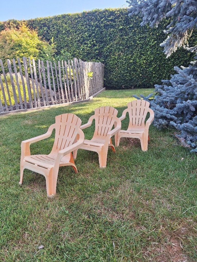 Kinder tuinstoeltjes, Jardin & Terrasse, Chaises de jardin, Enlèvement, Utilisé, Synthétique, Empilable