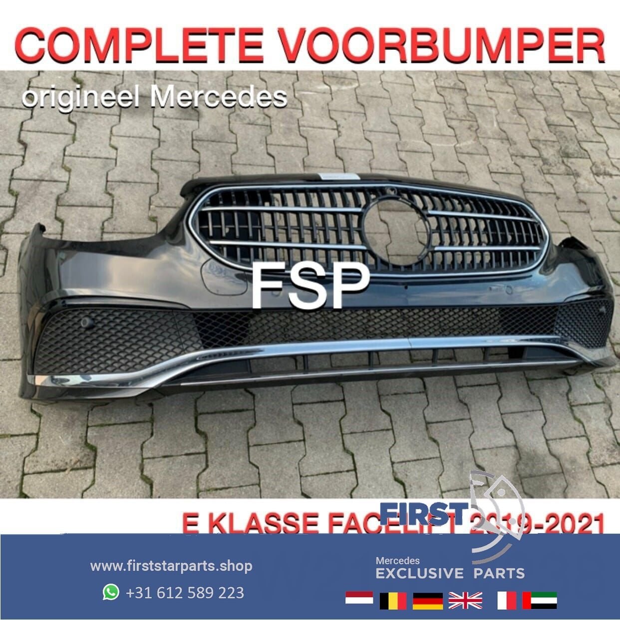 W213 W238 2020 FACELIFT VOORBUMPER GRIJS  E Klasse  Mercedes, Auto-onderdelen, Gebruikt, -, Voor, Ophalen of Verzenden