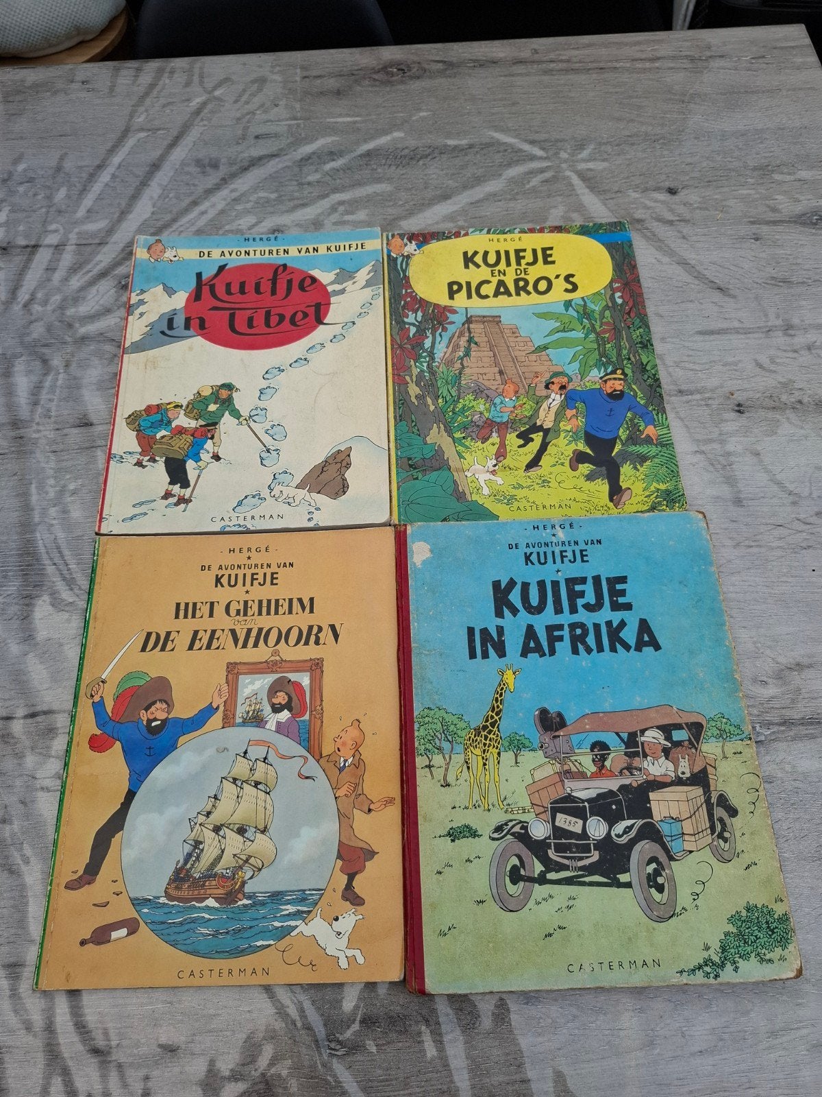 4x kuifje, Ophalen of Verzenden, Kuifje