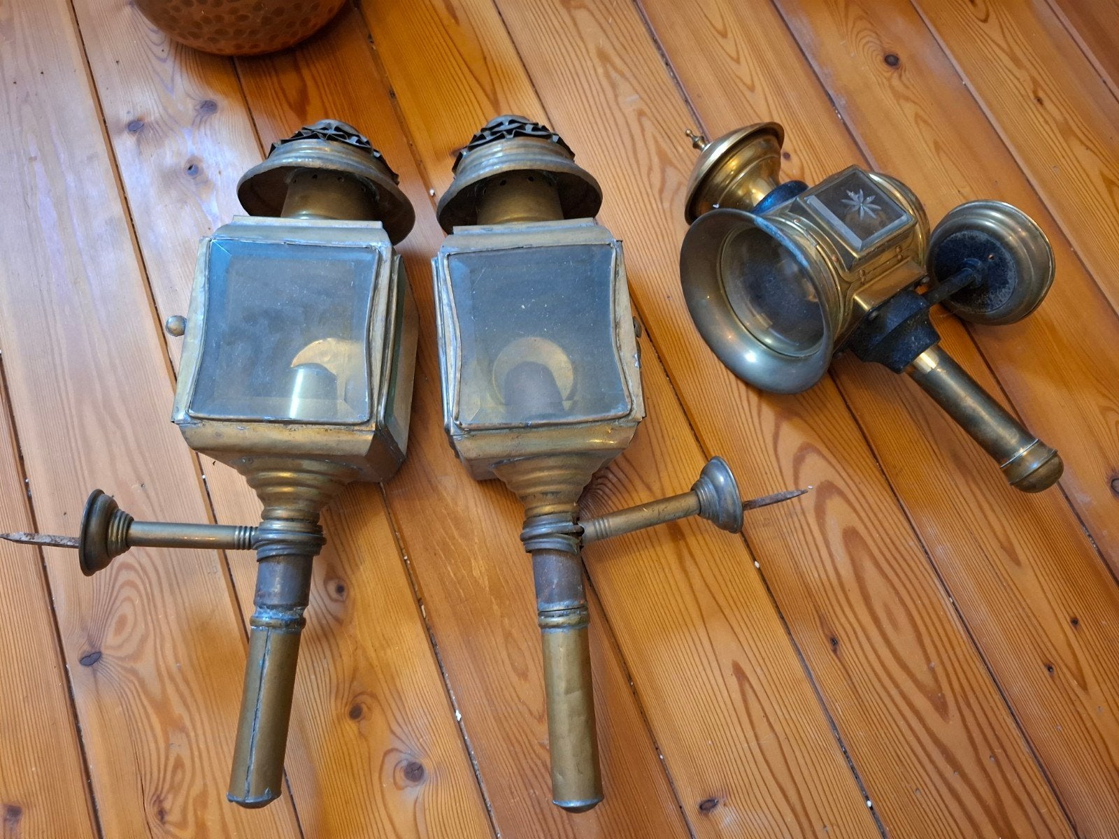 oude koperen lantaarns, Antiek en Kunst, Ophalen