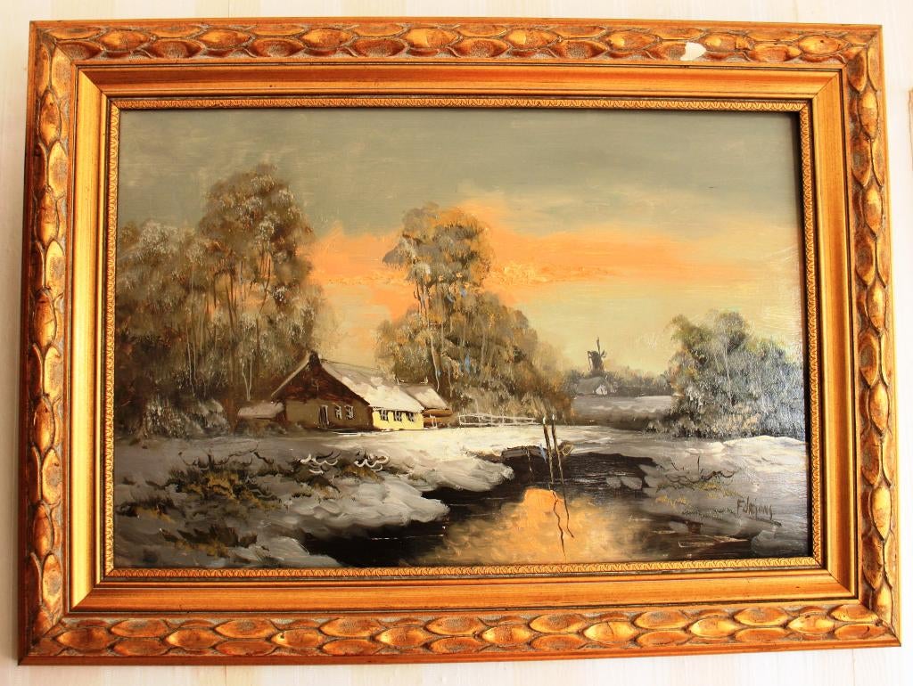 olieverf schilderij, Antiek en Kunst, Ophalen