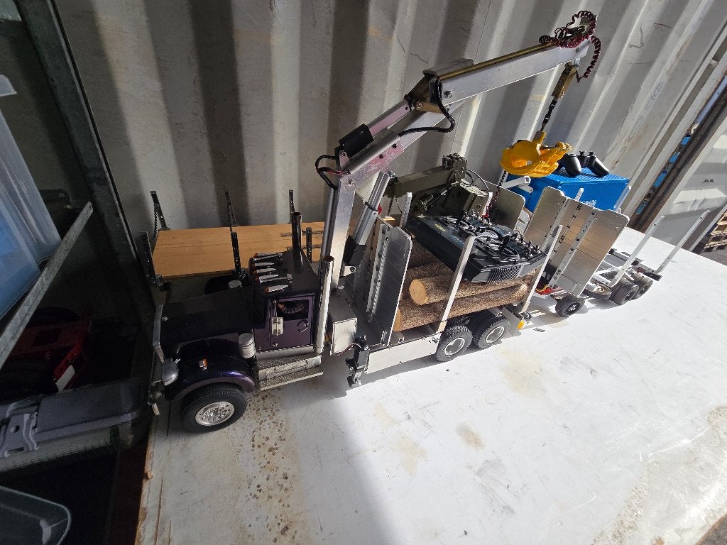 tamiya boomtrailer rc 1/14, Gebruikt, Schaal 1:14, Auto onroad, RTR (Ready to Run)