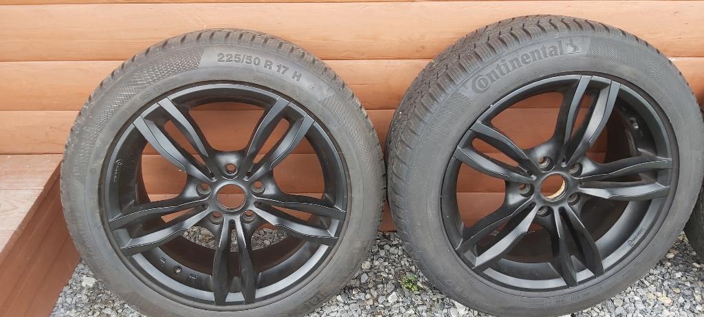 4 Jantes 225x50x17 avec pneus hiver comme neufs, Auto-onderdelen, Banden en Velgen, Band(en), Winterbanden, 17 inch, 225 mm, Nieuw