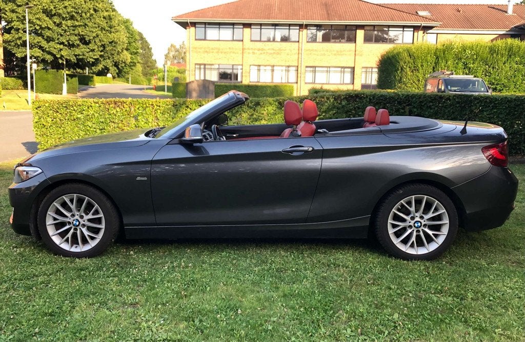 BMW 2 Serie 218 i Cabriolet 136CV / Sportline / Cuir Sport B, Argent ou Gris, Euro 6, Entreprise, Cabriolet