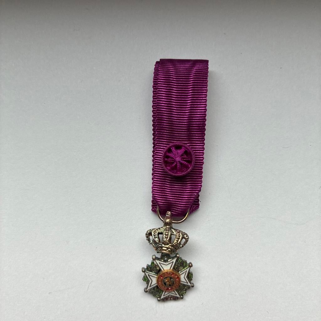 Médaille miniature de l’ordre de Léopold belge, Ophalen of Verzenden