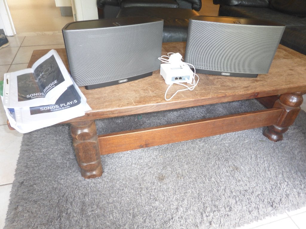 set van 2 Sonos Play 5 Gen 1 in goede staat + handleiding, Ophalen of Verzenden, Gebruikt, Sonos