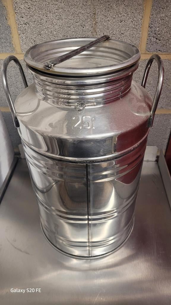 Cuve inox 25l pour huile, Enlèvement