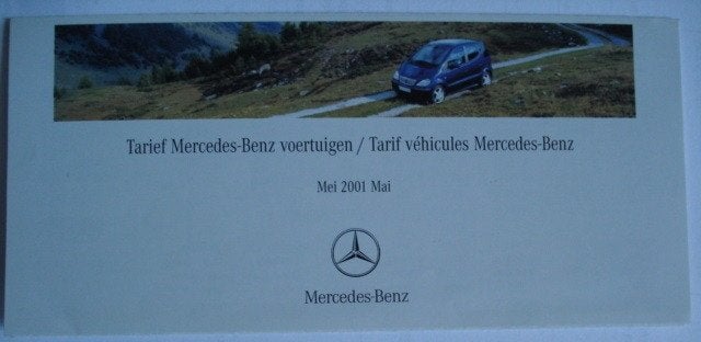 Mercedes-Benz gamma Tarief/gamma Tarif 2001 Brochure Catalog, Verzenden, Gelezen, Mercedes
