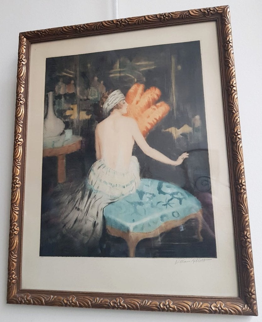 William Ablett grave l'Art Déco., 49 cm, Eau-forte, Enlèvement ou Envoi, Numéroté