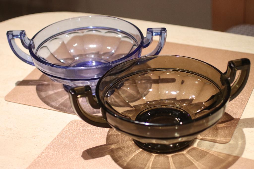 Set van twee VSL Graffart Noémie art deco glazen beker 1930, Ophalen of Verzenden