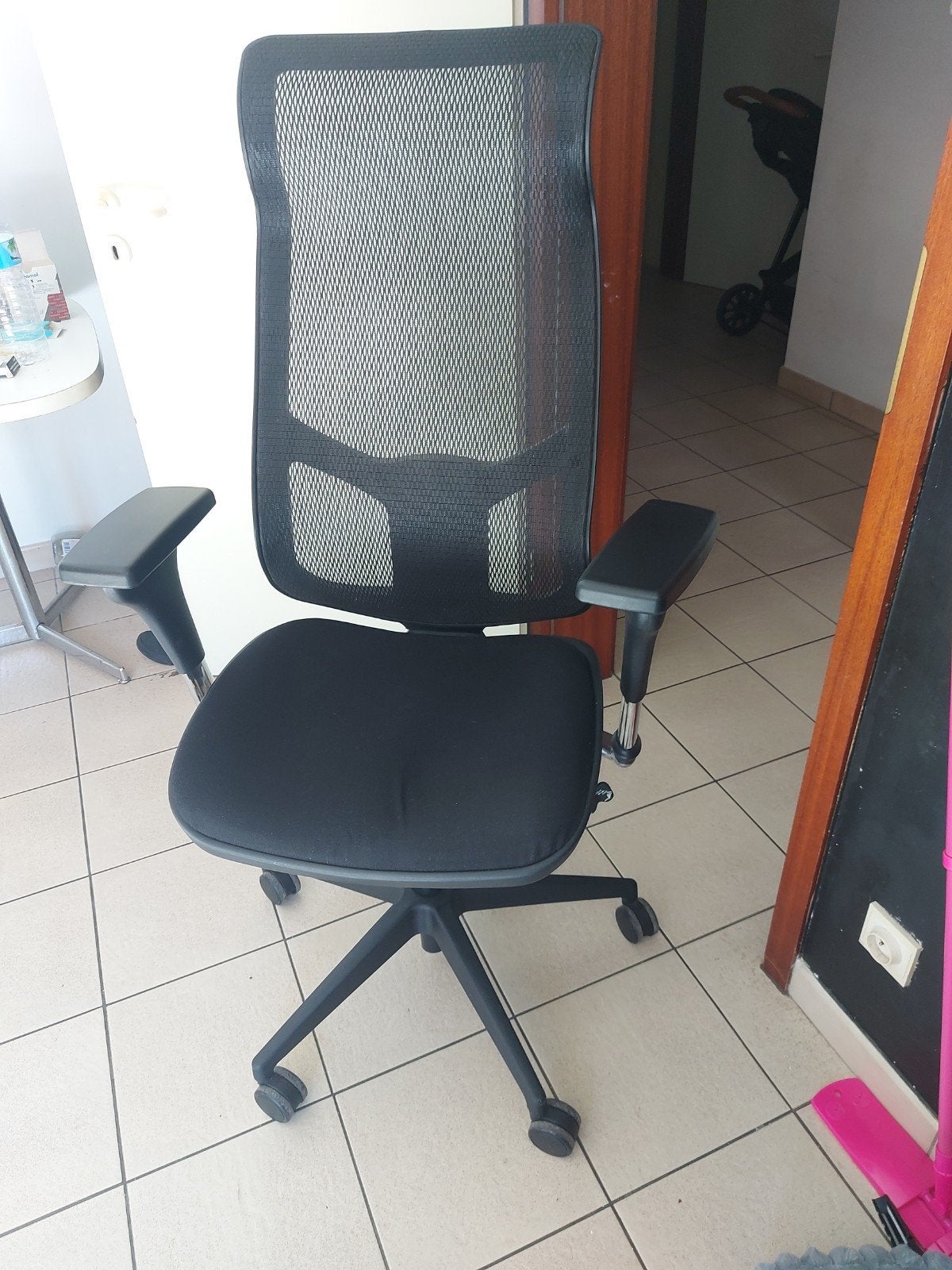 Bureaustoel met netbespanning (mesh) / Chaise de bureau ergo, Maison & Meubles, Comme neuf, Enlèvement, Chaise de bureau, Ergonomique