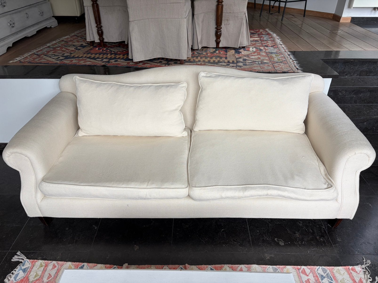 Flamant salonzetel 220cm - afneembare hoezen, Gebruikt, Flamant, 75 tot 100 cm, Ophalen of Verzenden