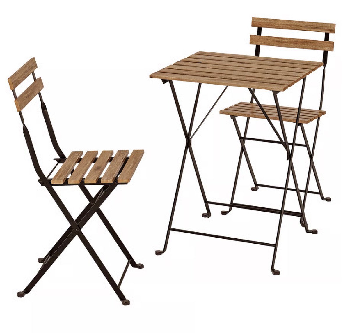 Table + 2 chaises d'extérieur - TÄRNÖ by IKEA, Jardin & Terrasse, Ensembles de jardin, Comme neuf, Salons de jardin, Bois, 2 places