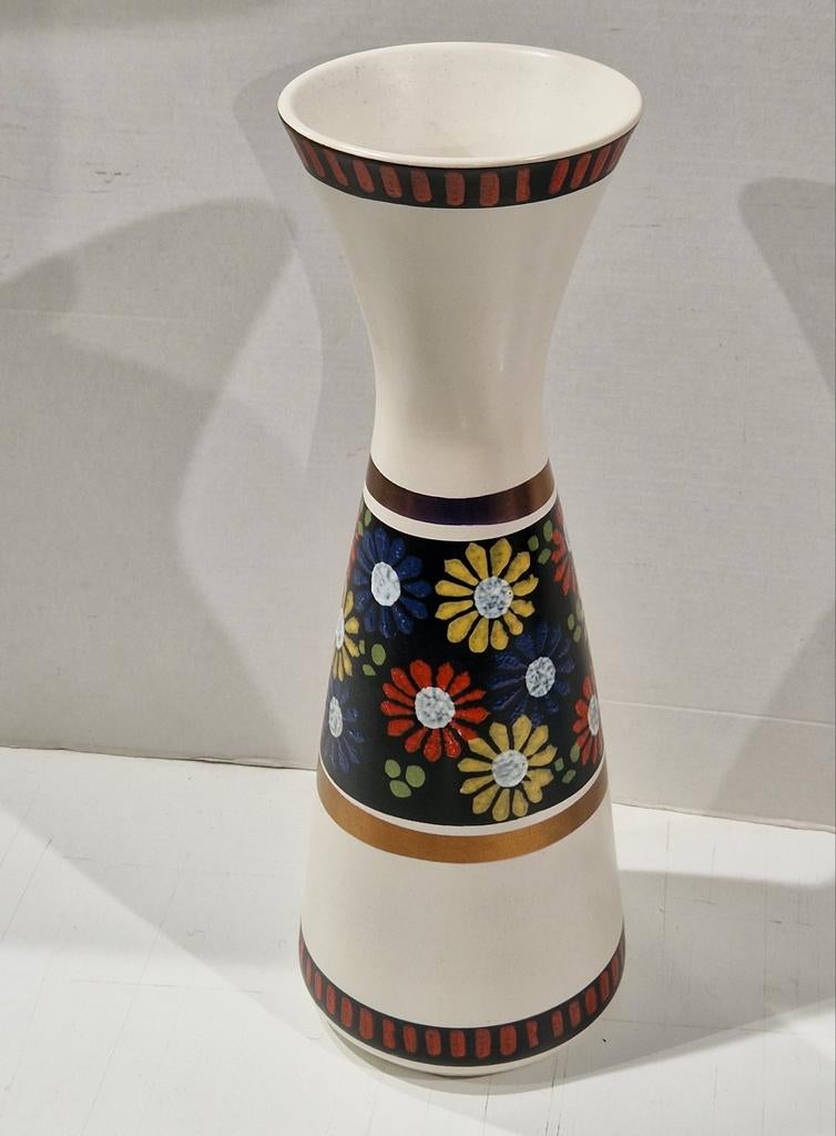 Dumbler en Breiden vaas , vintage bloem motief,  35 cm hoog, Antiek en Kunst, Ophalen of Verzenden