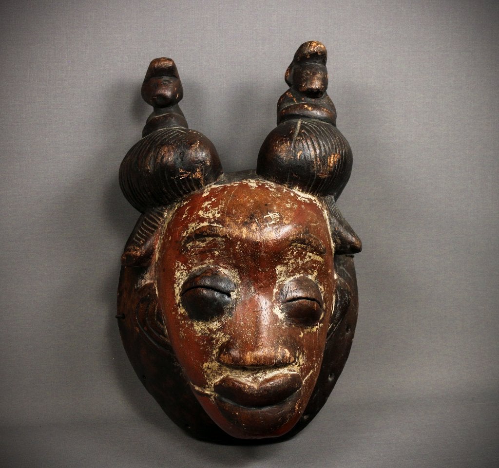 Gabon houten masker van 36 cm, Ophalen, Masker, Hout