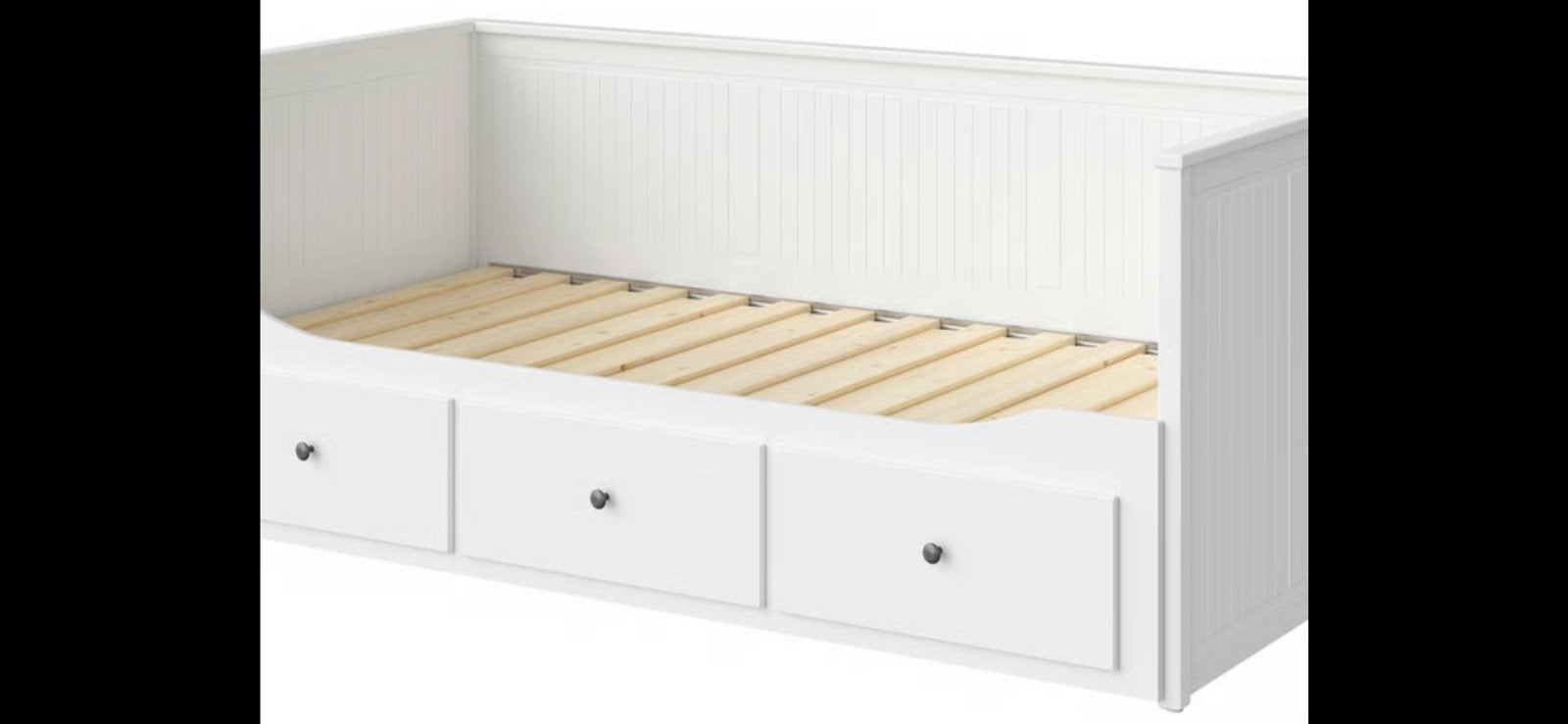 Ikea bed met laden, Ophalen, Gebruikt, Eenpersoons, Wit