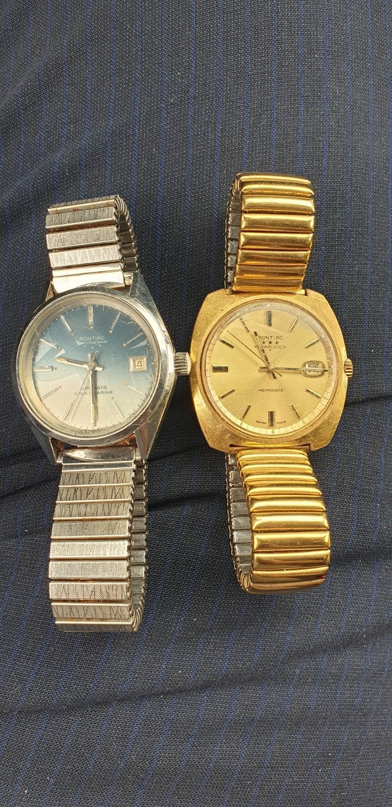 2x Pontiac international automatic, Overige merken, Verzenden, Polshorloge, Zo goed als nieuw
