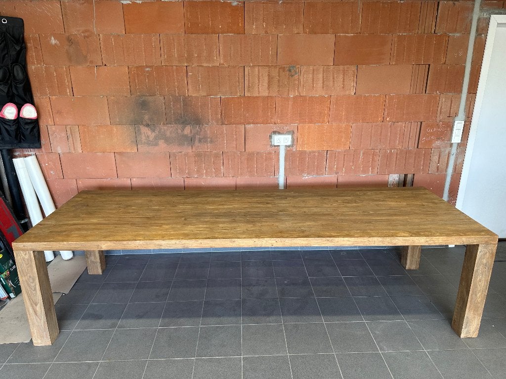 Teak tafel, Huis en Inrichting, Ophalen, Teakhout, 200 cm of meer, 50 tot 100 cm