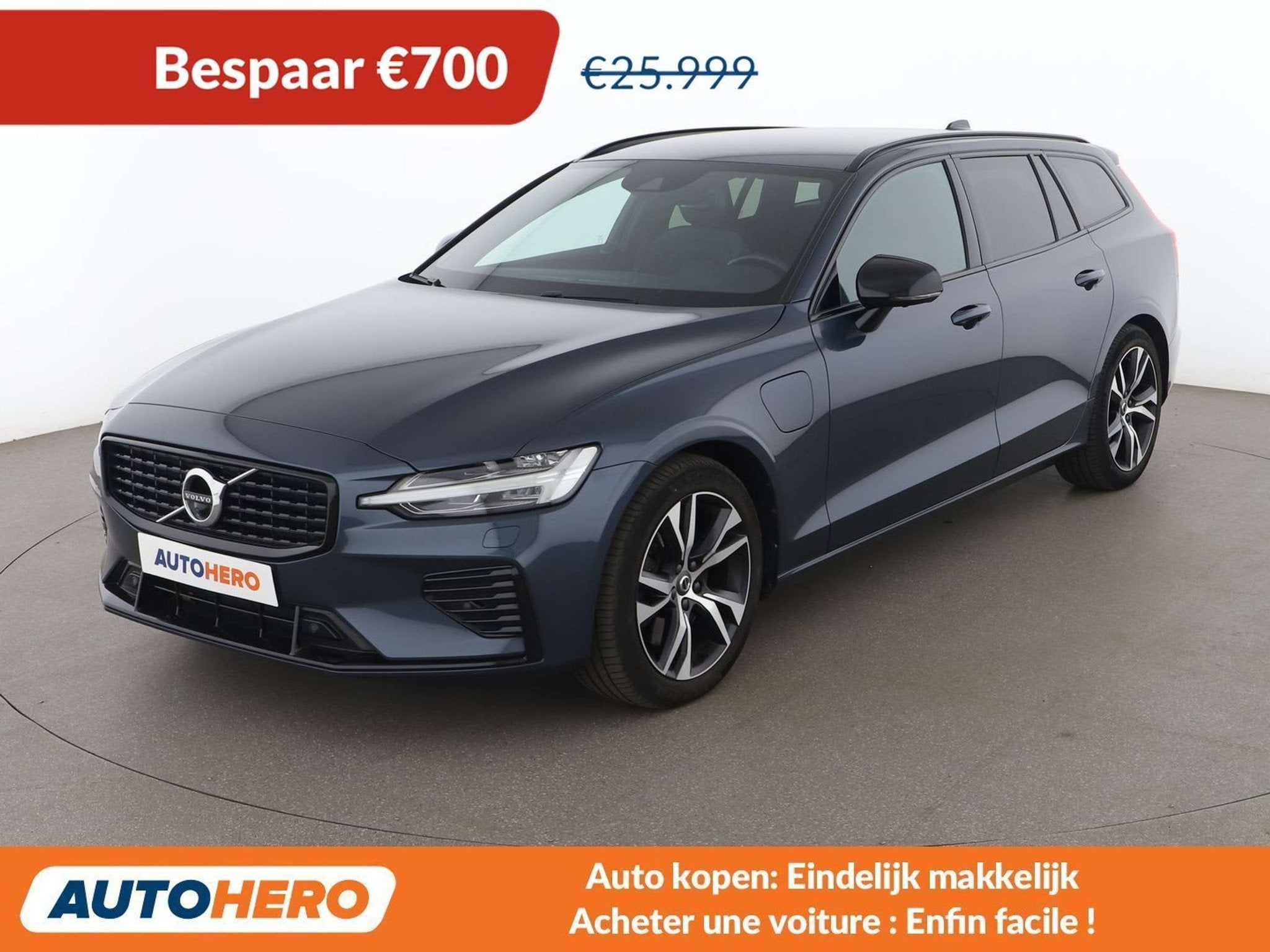Volvo V60 2.0 T6 Plug-in Hybrid R Design AWD (bj 2021), Auto's, Automaat, 341 pk, 1969 cc, 2075 kg