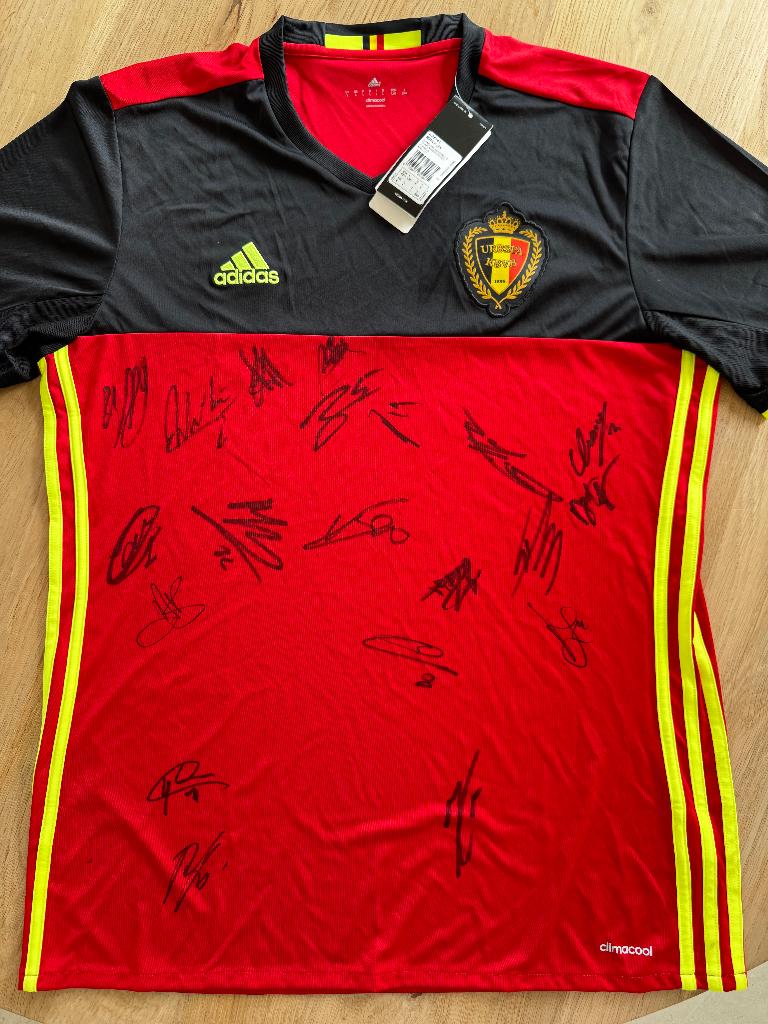 Gesigneerd België shirt - Rode duivels (Courtois, Lukaku,..), Ophalen of Verzenden, Nieuw, Shirt