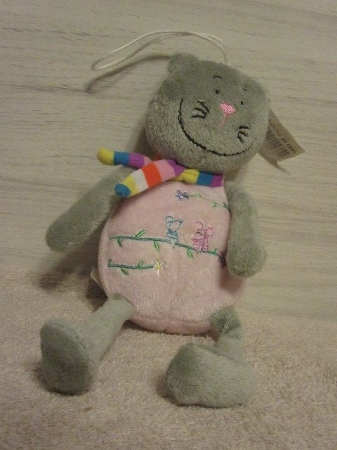 Knuffel : grijze kat - knuffelbeer - pluche, Kinderen en Baby's, Overige merken, Overige karakters, Grijs, Ophalen of Verzenden